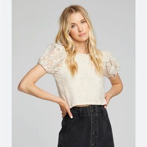 New with tag Saltwater Luxe Rich lace top size S